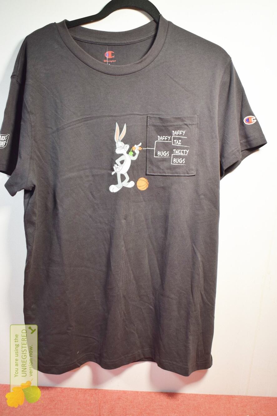 Champion Space Jam x NCAA March Madness Adult Bugs Bunny T-Shirt Large